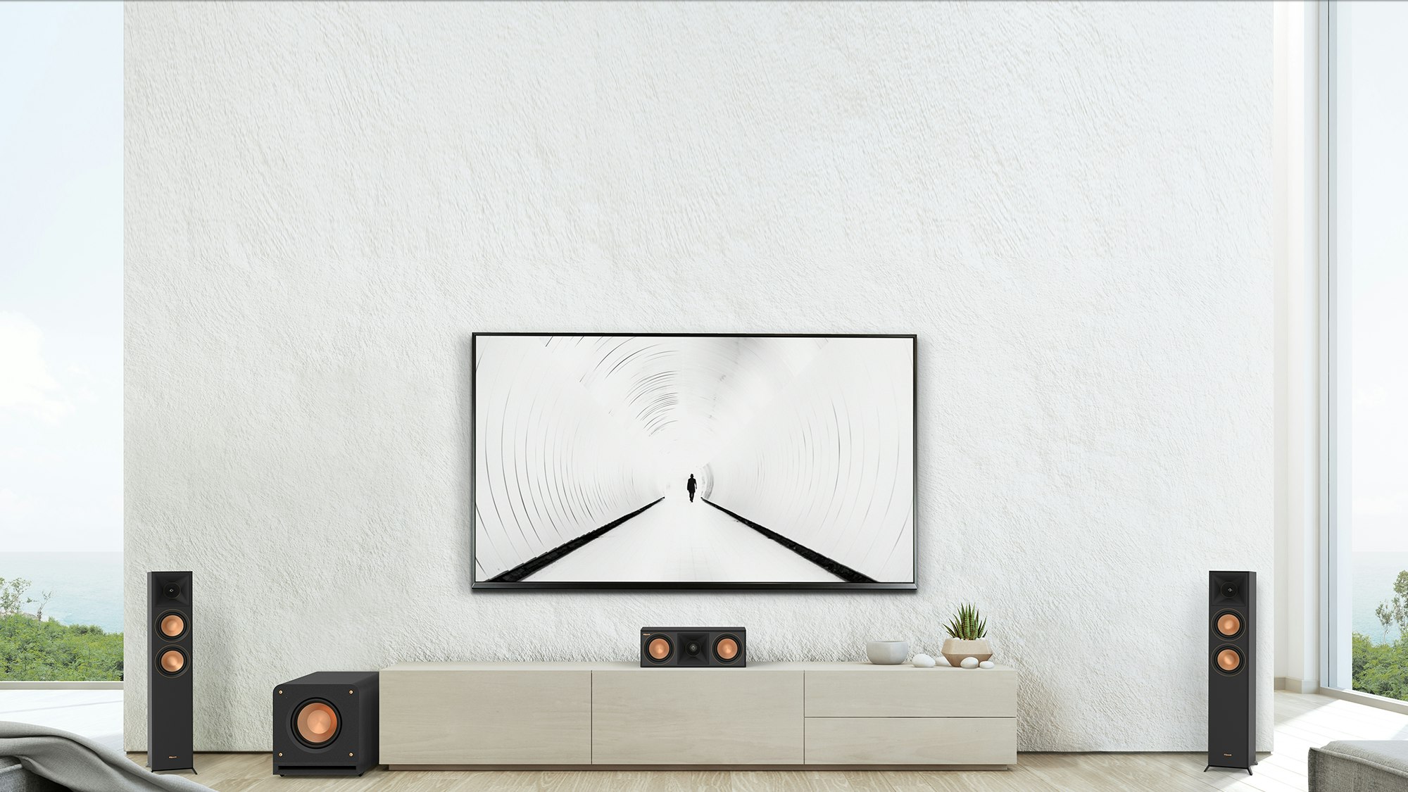 RP 1000 SW in a 3 1 configuration with other Reference Premiere Speakers